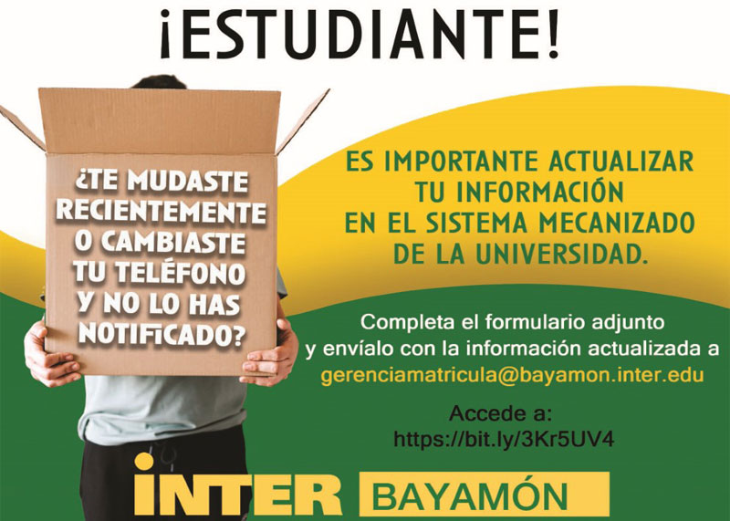 ¿Te mudaste recientemente o cambiaste tu teléfono y no lo has notificado?
